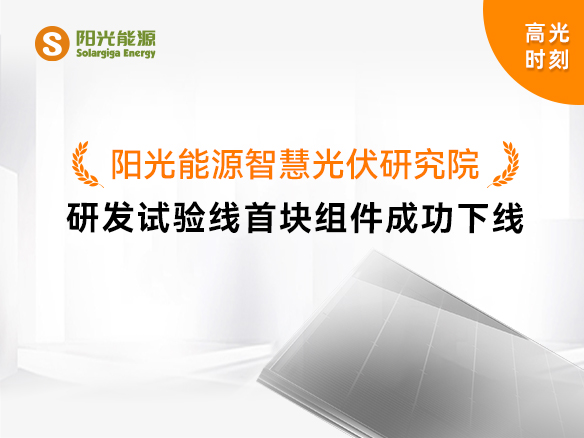 高光時刻 | 陽光能源智慧光伏研究院研發(fā)試驗(yàn)線首塊組件成功下線